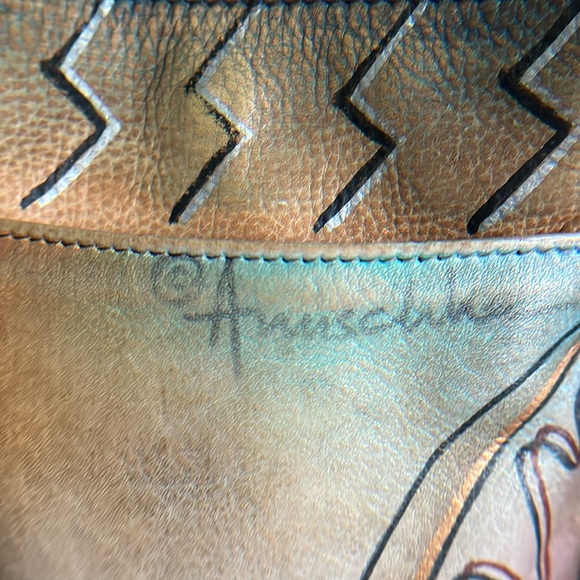 Anuschka Hand Painted Leather Boho Crossbody Bag - Picture 7 of 16